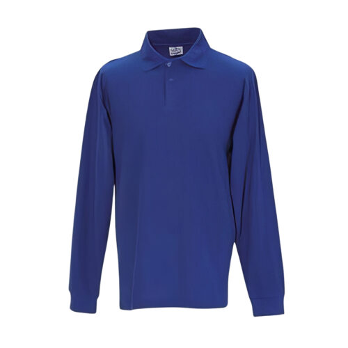 Polo-Shirt langarm Unisex Royalblau (S-L)