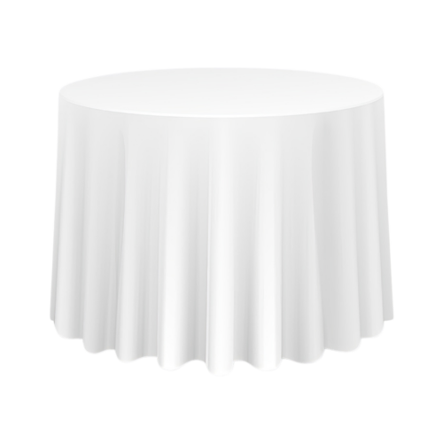 Tischdecke Catering rund Weiß 100% Polyester (4 Größen)