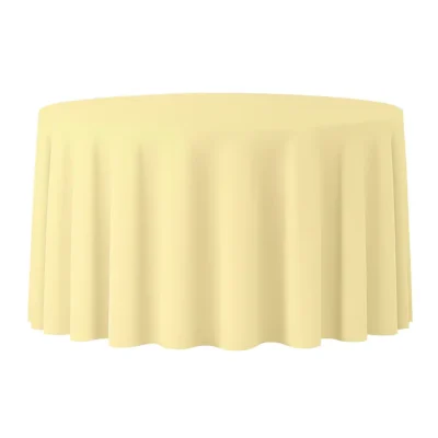 Gastro Tischdecke Catering rund Ecru