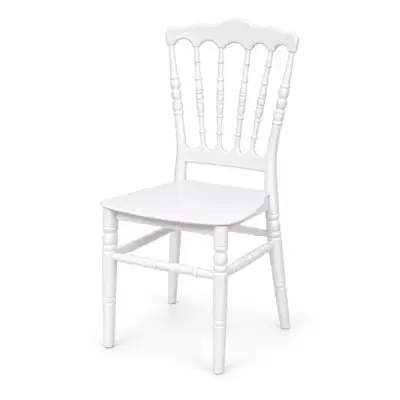 Hochzeitsstuhl Napoleon Weiß für Hochzeiten, Bankette und festliche Veranstaltungen