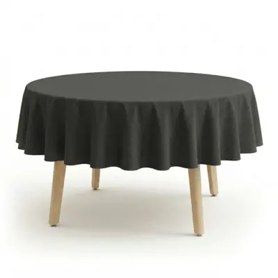 Tischdecke Catering rund Anthrazit