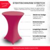 Stehtischhusse Stretch Zürich Pink
