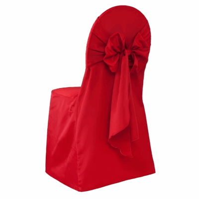 Stuhlhusse Milena Rot 10er Pack