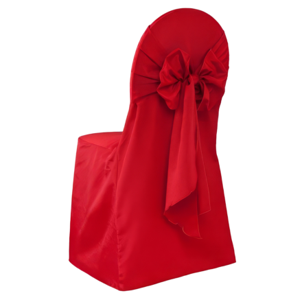 Stuhlhusse Milena Rot 10er Pack