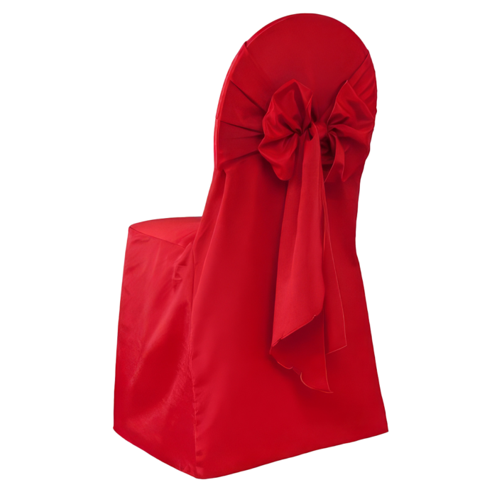 Stuhlhusse Milena Rot 10er Pack