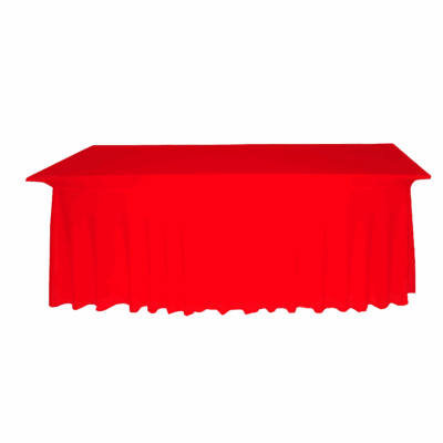 eckige Tischhusse Rot
