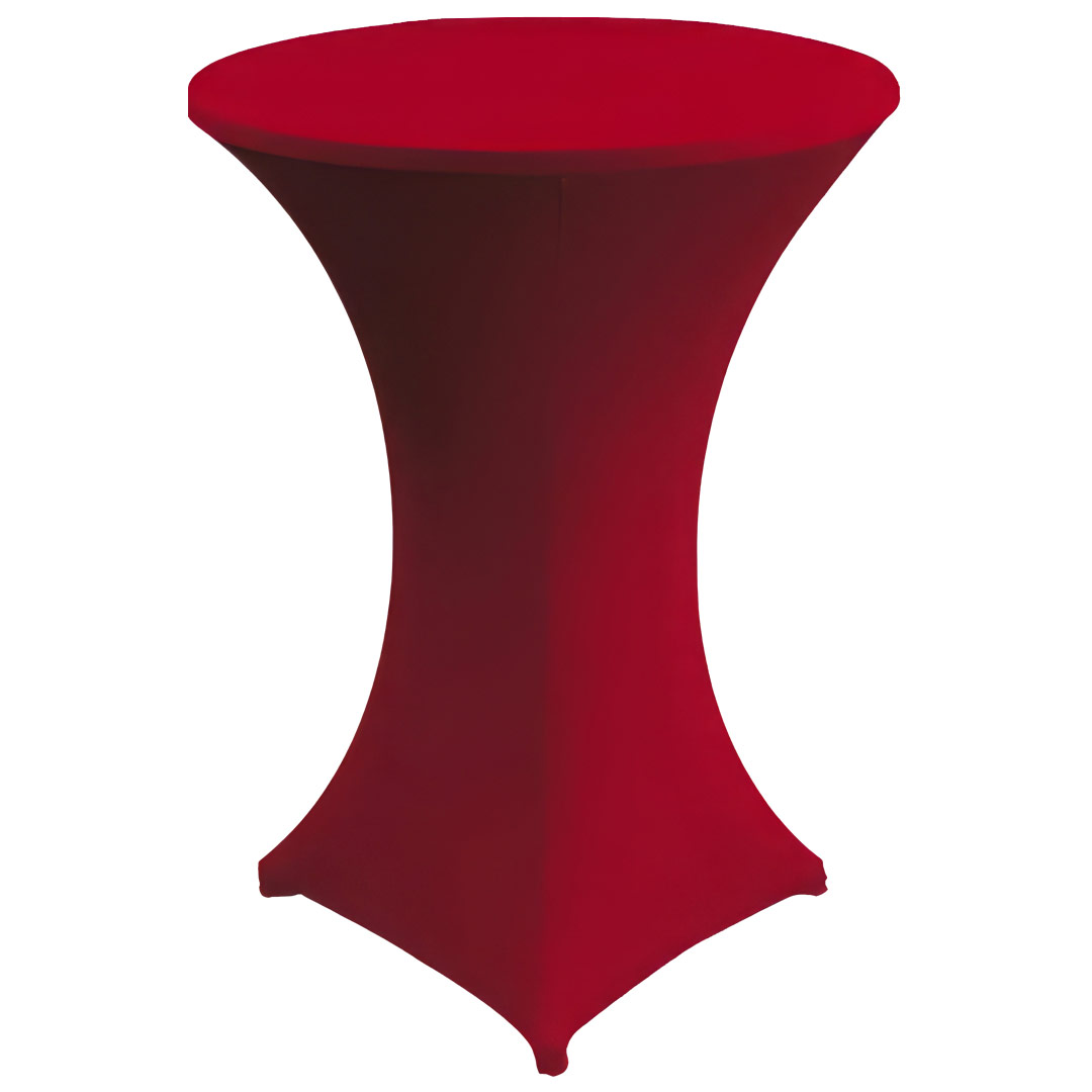 Stehtischhusse B1 60,70,80 cm Rot Zürich- schwer entflammbar Stehtischhusse B1 60,70,80 cm Rot Zürich- schwer entflammbar