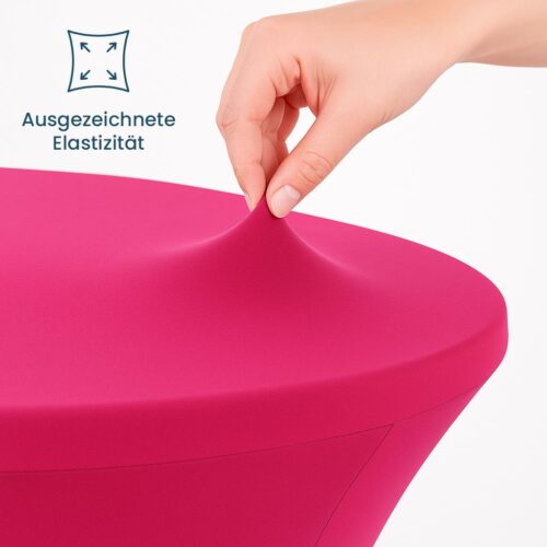 stehtischhussen elastic pink