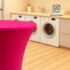 stehtischhussen washbar pink