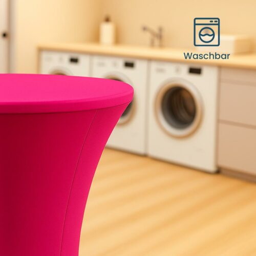 stehtischhussen washbar pink