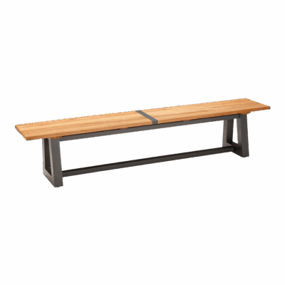 Bank Campione, Anthrazit/Teak
