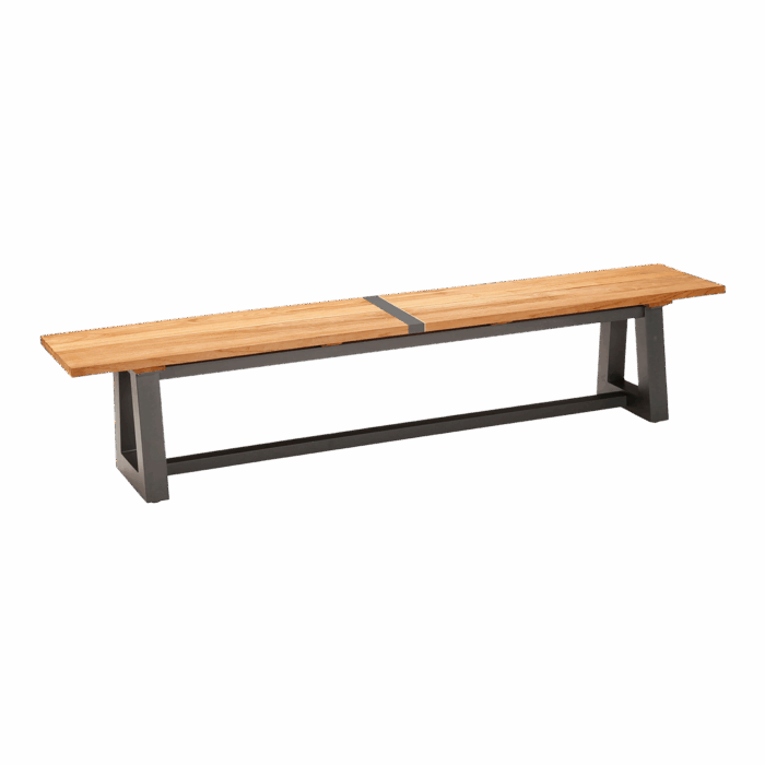 Bank Campione, Anthrazit/Teak