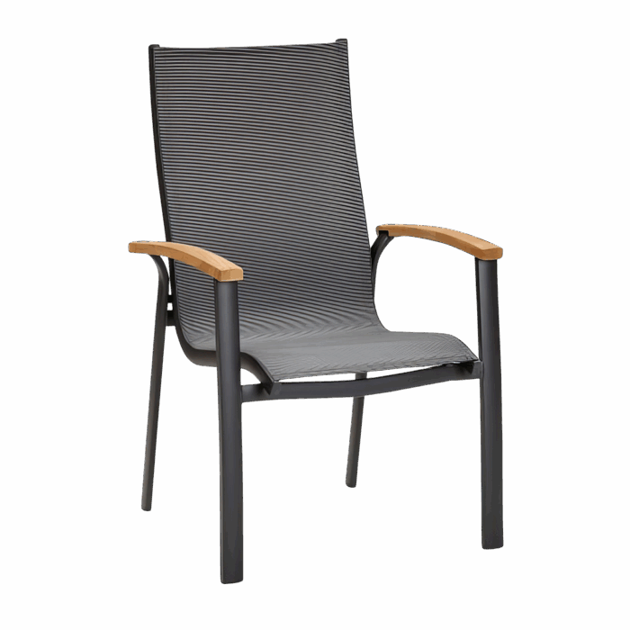 Terrassenstuhl Cavalese Anthrazit stapelbar