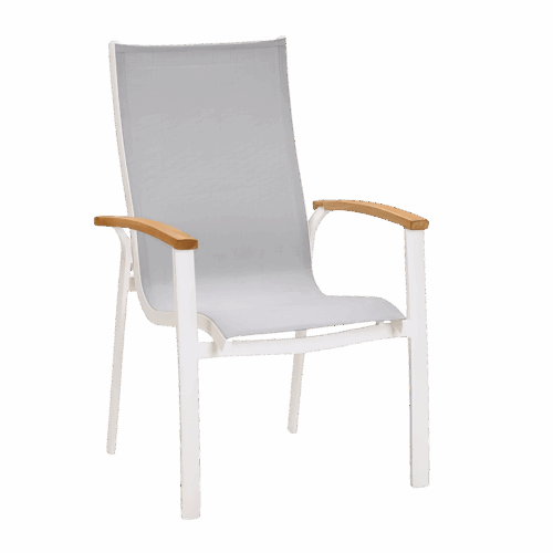 Terrassenstuhl Weiss Cavalese Stapelbar