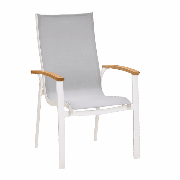 Terrassenstuhl Weiss Cavalese Stapelbar