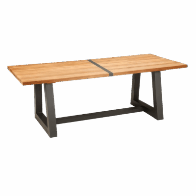 Tisch Campione Anthrazit/Teak 220 x 100 x 75,5 cm