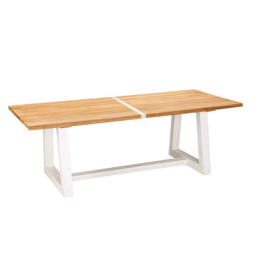 Tisch Campione Weiß/Teak 220 x 110 x 75,5 cm