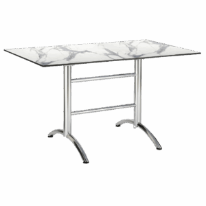Tisch Firenze Silber/Marmor 130 x 80 cm