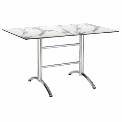 Tisch Firenze Silber/Marmor 130 x 80 cm