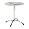 Tisch Firenze Silber/Marmor 70 cm rund