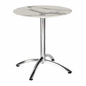 Tisch Firenze Silber/Marmor 70 cm rund