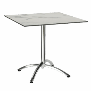 Tisch Firenze Silber/Marmor 80 x 80 cm