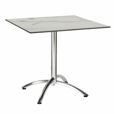 Tisch Firenze Silber/Marmor 80 x 80 cm