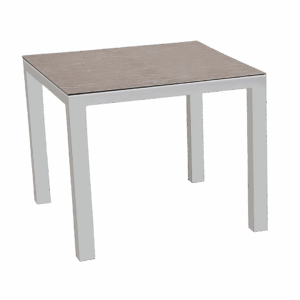 Tisch Houston Silber/Anthrazit 90 x 90 cm