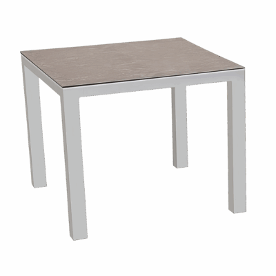 Tisch Houston Silber/Anthrazit 90 x 90 cm