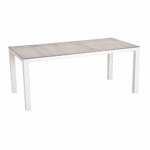 Tisch Houston Weiß/Silber 210 x 90 cm