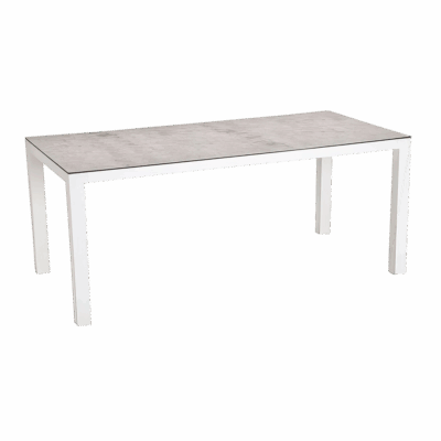 Tisch Houston Weiß/Silber 210 x 90 cm