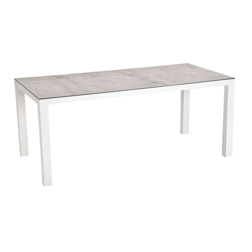Tisch Houston Weiß/Silber 210 x 90 cm