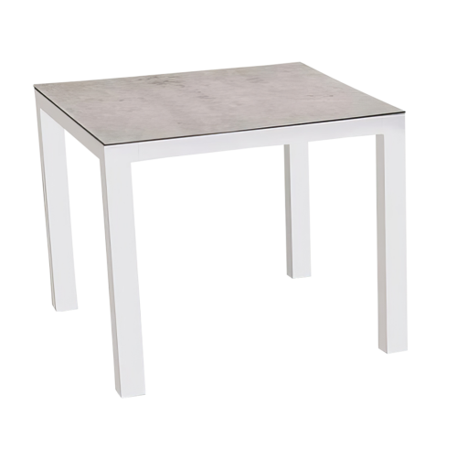 Tisch Houston Weiß/Silber 90 x 90 c