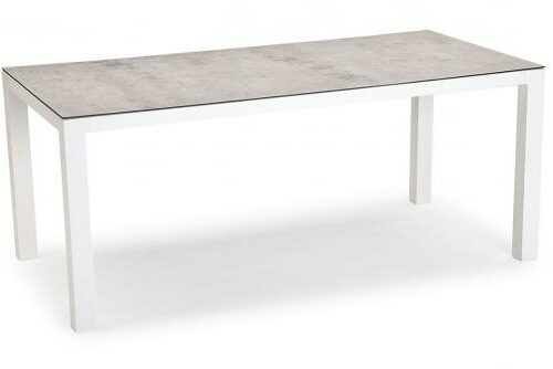 Tisch Houston Weiß/Silber 160 x 90 cm