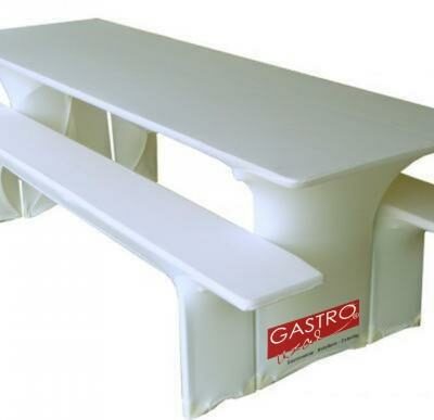 Bierzeltgarnitur Hussen seitlich bedruckt