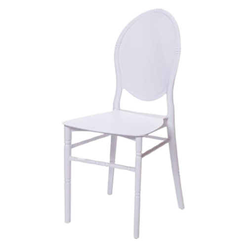 Medaillion-Stuhl Klassisch Weiß