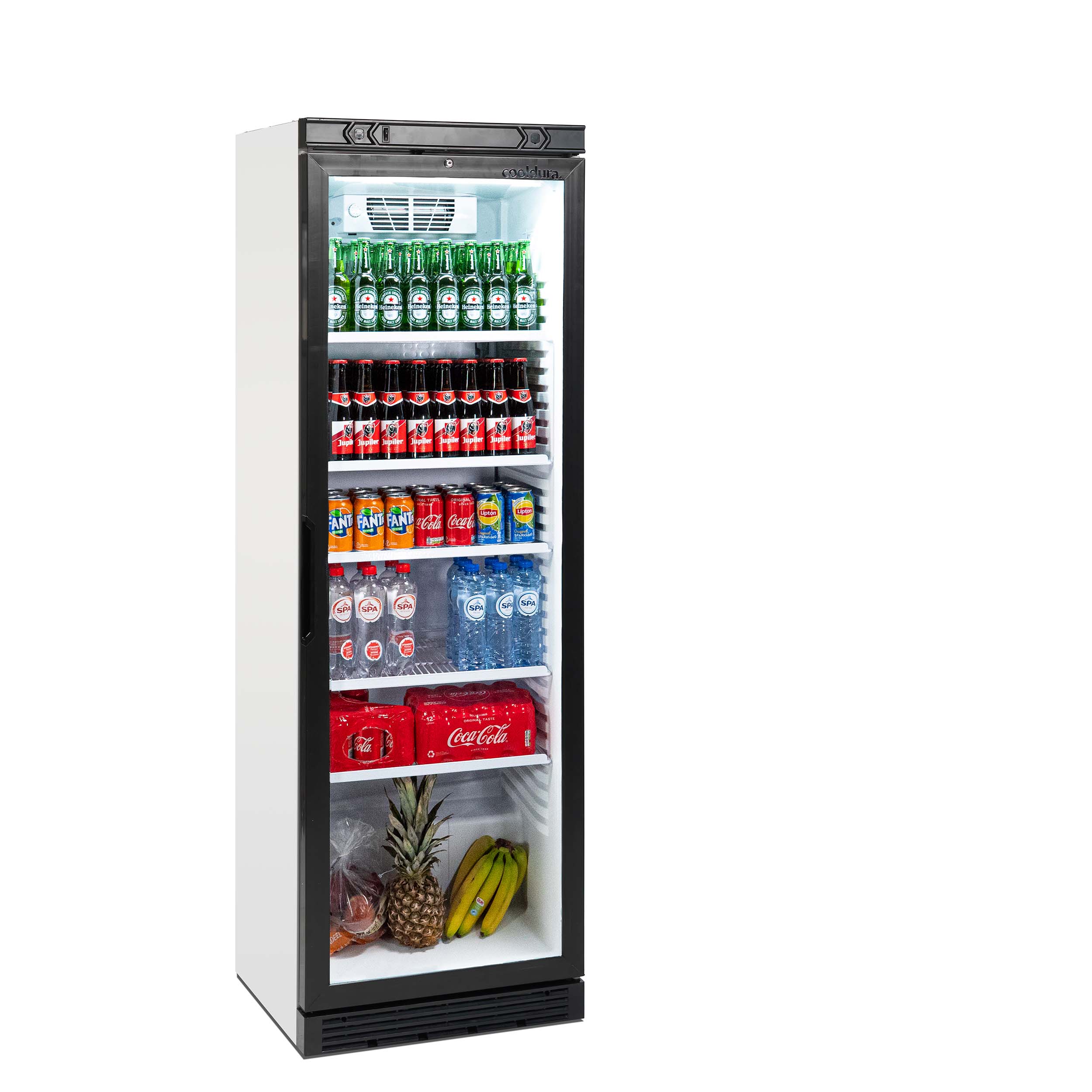 Kühlschrank Bottle Cooler Weiß LED 60 x 60 x 183,2 cm 380 Liter - Gastro  Uzal GmbH & Co. KG