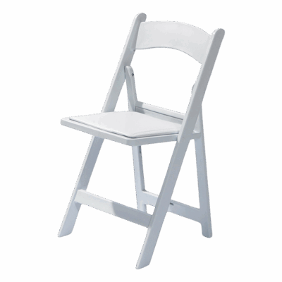 Hochzeitsstuhl klappbar Kunststoff Weiß