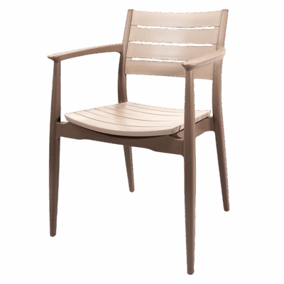 Outdoor-Stapelstuhl Cork Kunststoff Braun/Cappuccino