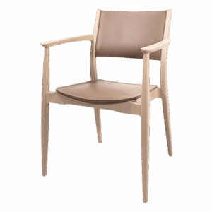 Outdoor-Stapelstuhl Cork Kunststoff Cappuccino/Wüstenbraun