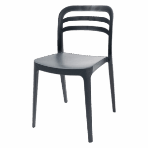 Outdoor-Stapelstuhl Wave Kunstoff Schwarz