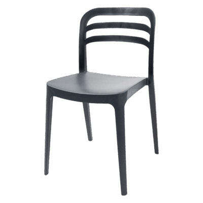 Outdoor-Stapelstuhl Wave Kunstoff Schwarz