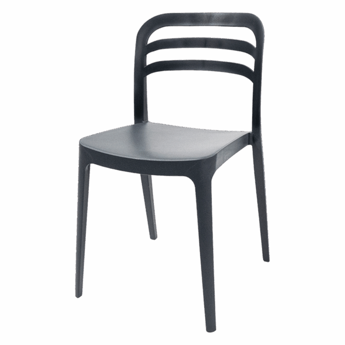 Outdoor-Stapelstuhl Wave Kunstoff Schwarz