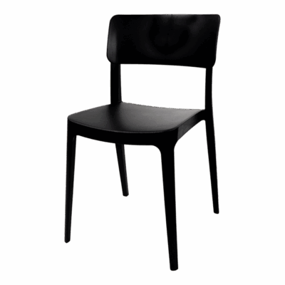 Outdoor-Stapelstuhl Wing Kunststoff Schwarz