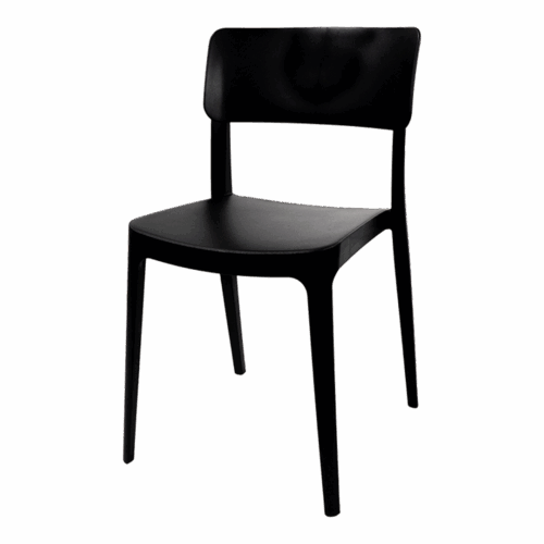 Outdoor-Stapelstuhl Wing Kunststoff Schwarz