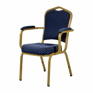 Bankettstuhl Vera Blau mit Armlehne stapelbar