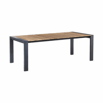 Ausziehtisch Langreo 213/269 x 100 cm Anthrazit/Teak