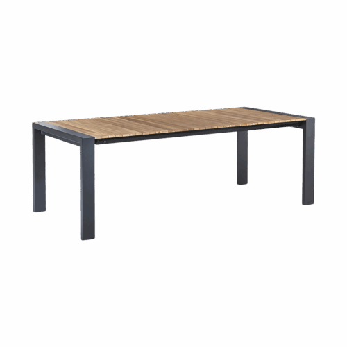 Ausziehtisch Langreo 213/269 x 100 cm Anthrazit/Teak