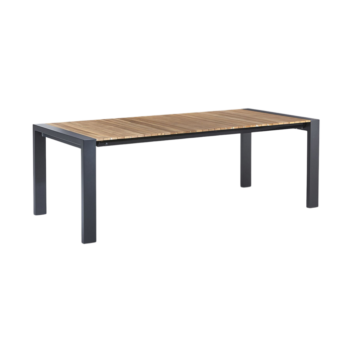 Ausziehtisch Langreo 213/269 x 100 cm Anthrazit/Teak