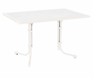Tisch Boulevard eckig 120 x 80 cm Weiß